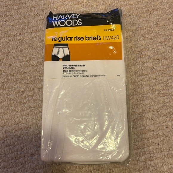 Harvey Woods vintage white regular rise briefs - Picture 1 of 2